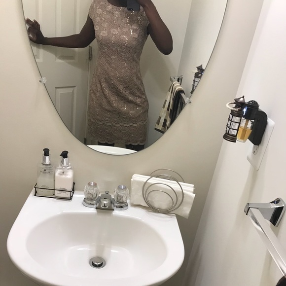 Sequined gold Alex Evenings Dress - Picture 3 of 4